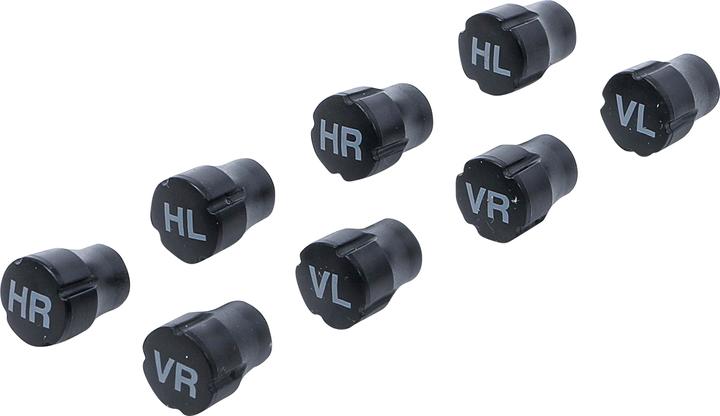 Actual product image BGS Plastic Valve Cap Set | for Tire Marking | 8 pcs.