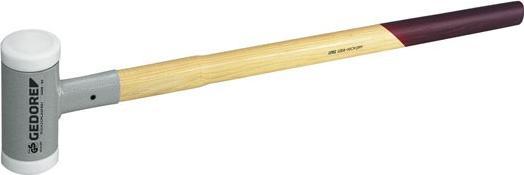 Actual product image Gedore Recoilless soft-face hammer, Ø 100 mm, hickory handle, replaceable polyamide heads (6935 g)