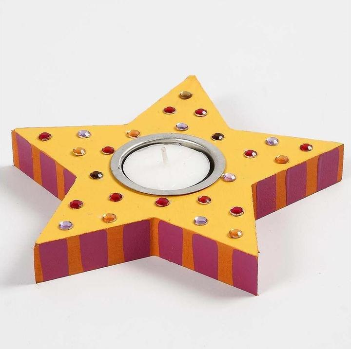 Immagine prodotto Creativ Company Lampada da tè in legno (2,5 x 16 x 16 cm)