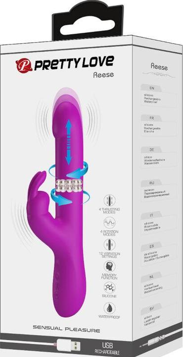 Actual product image Pretty Love Reese Rotating Vibrator Purple