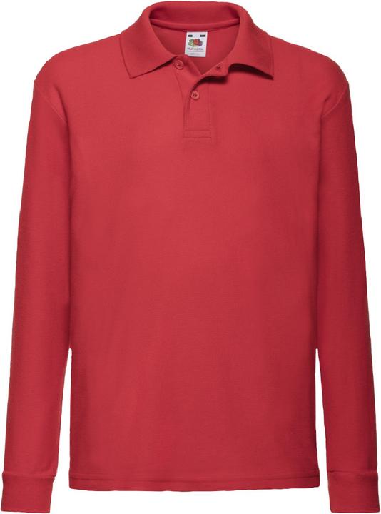 Actual product image Fruit of the Loom Polo shirt long sleeve (116)