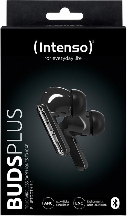 Image du produit Intenso Buds / Earphone Plus T310AE Noir (ANC, 25 h, Sans fil)