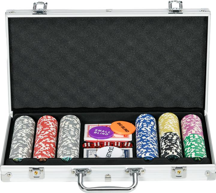 Immagine prodotto SportNow Valigetta da poker con 300 fiches (Tedesco, Inglese)