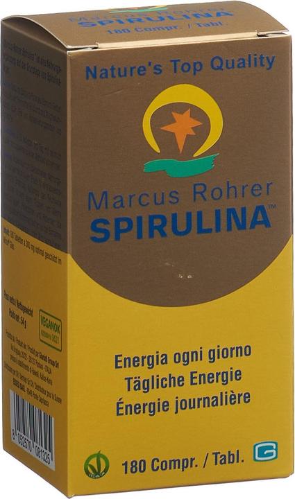Image du produit Marcus Rohrer Spirulina Spirulina (nouv) cpr (180 pièce(s), Cachets, 205 g)