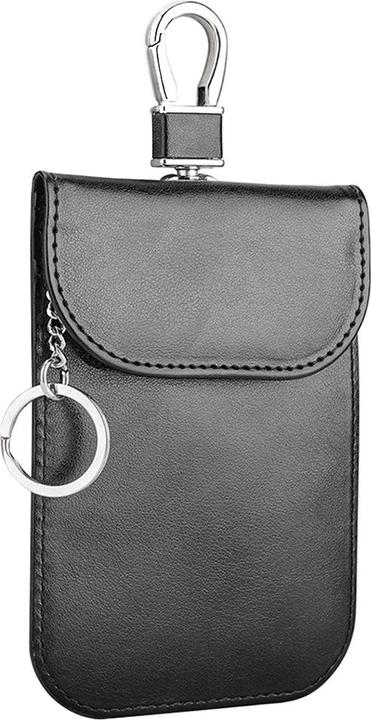 Techsuit - RFID Anti-Theft (AF2) - for Cards & Keys, PU Leather, EMF Blocker - Black