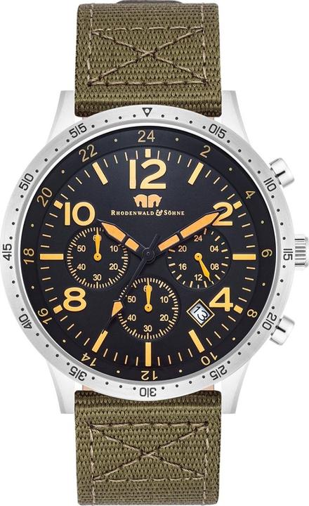 Herren Chronograph Flight Captain Nylon Schwarz - 34130 (Chronograph, 43.80 mm)