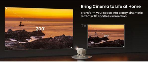Actual product image JMGO N1S Nano LED DLP Projector 460 ISO 1080P GTV (1.2:1)