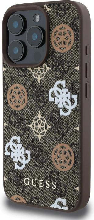Actual product image Guess PU 4G Design Hard Case With Peony (Apple iPhone 16 Pro Max)
