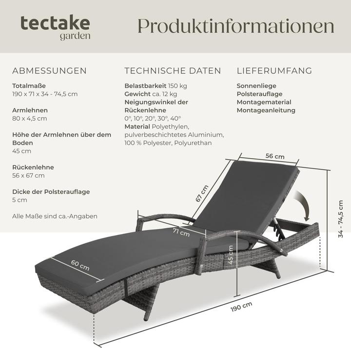 Produktbild tectake Océane (190 cm)