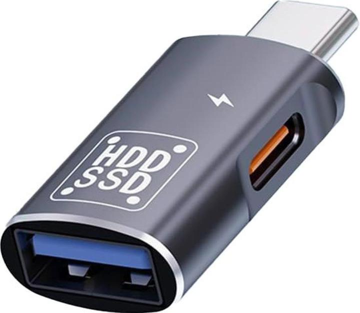 Produktbild PowerGuard 2-in-1 OTG USB-C 3.0 Adapter mit Charge-In 5V (USB Typ C, USB-A)
