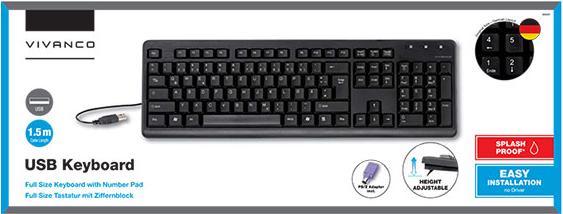 Actual product image Vivanco IT-KB USB PS2 (DE, Cable)