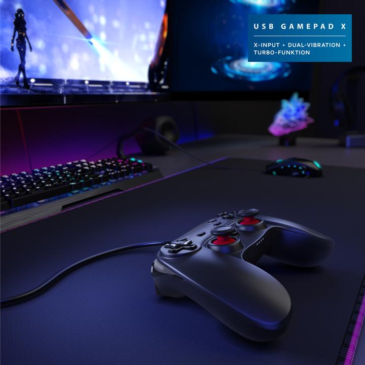 Immagine prodotto CSL Controller di gioco, Gamepad per PC e PS3, doppia vibrazione, funzione Turbo, ingresso diretto e (PS3, PC)