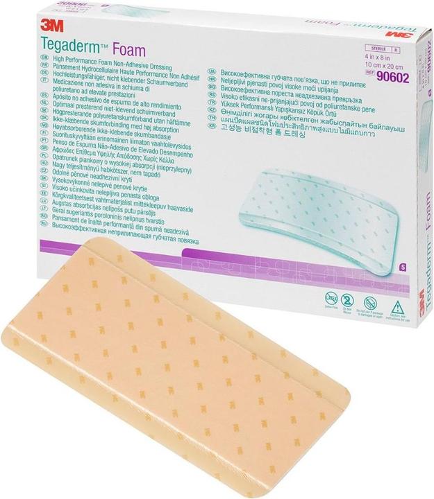 3M Tegaderm High Performance Foam Schaumkompresse 10x20cm non adhäsiv 5 Stk