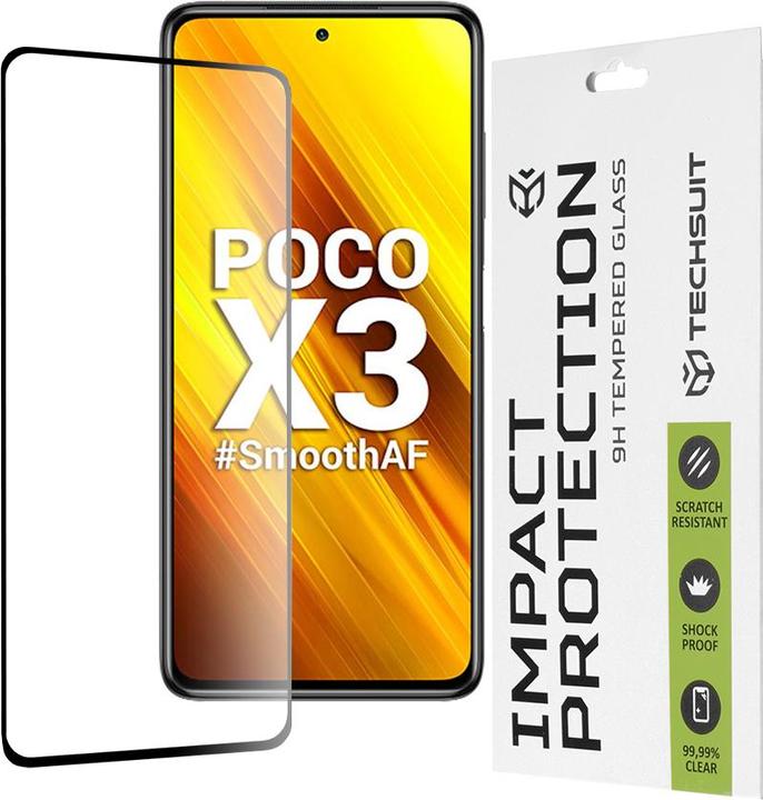 Produktbild Techsuit - 111D Full Cover / Full Glue Glass - Xiaomi Poco X3 / Poco X3 NFC / Poco X3 Pro - Black (1 Stück, Xiaomi Poco X3, Xiaomi Poco X3 NFC, Xiaomi Poco X3 Pro)
