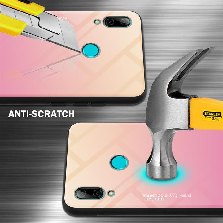 Produktbild Cadorabo TPU 2 Farben Glas Cover (Huawei P Smart+ (2019))