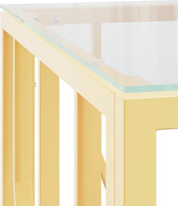 Produktbild VidaXL Couchtisch Golden 50x50x50 cm Edelstahl und Glas (50 x 50 x 50 cm)