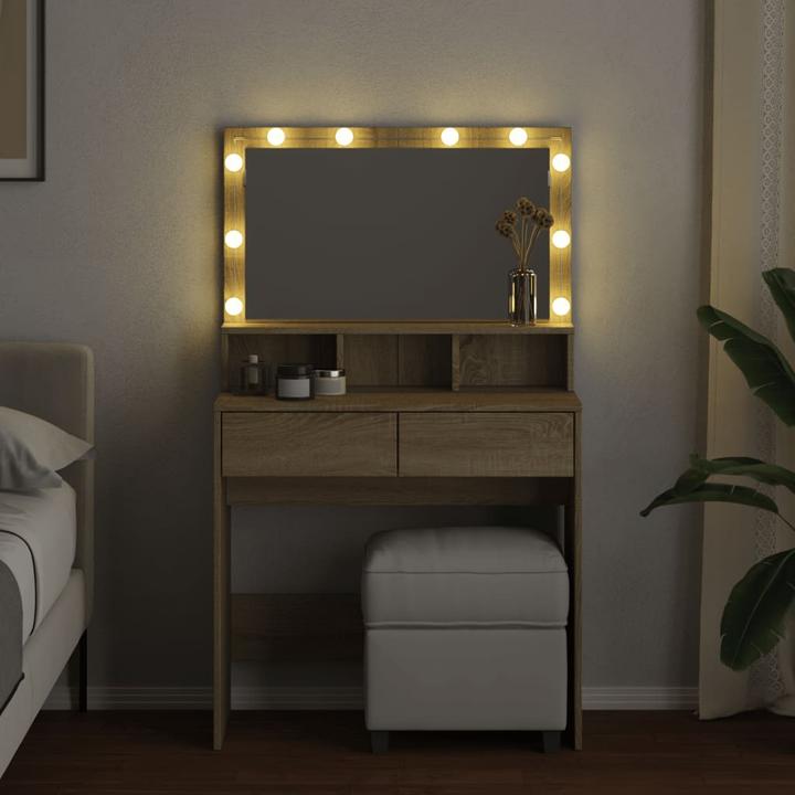 Immagine prodotto VidaXL Tavolino da toilette con illuminazione a LED (80 x 41 x 134,5 cm)