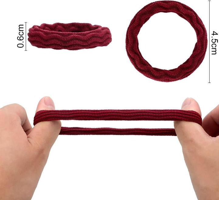 Produktbild ASMI 100 Stück elastische Haargummis (Haargummi)