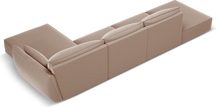 Image du produit Micadoni Canapé D'Angle Droit Velours, "Kaelle", 5 Places, 364x171x85Fabriqué en Europe (Canapé d'angle)