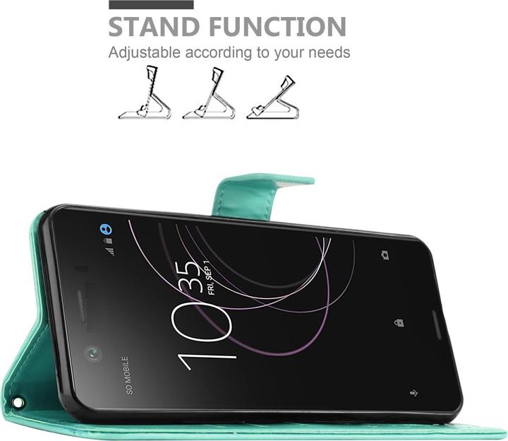 Actual product image Cadorabo Flower Book Case for Sony Xperia XZ1 COMPACT (Sony Xperia XZ1 Compact)