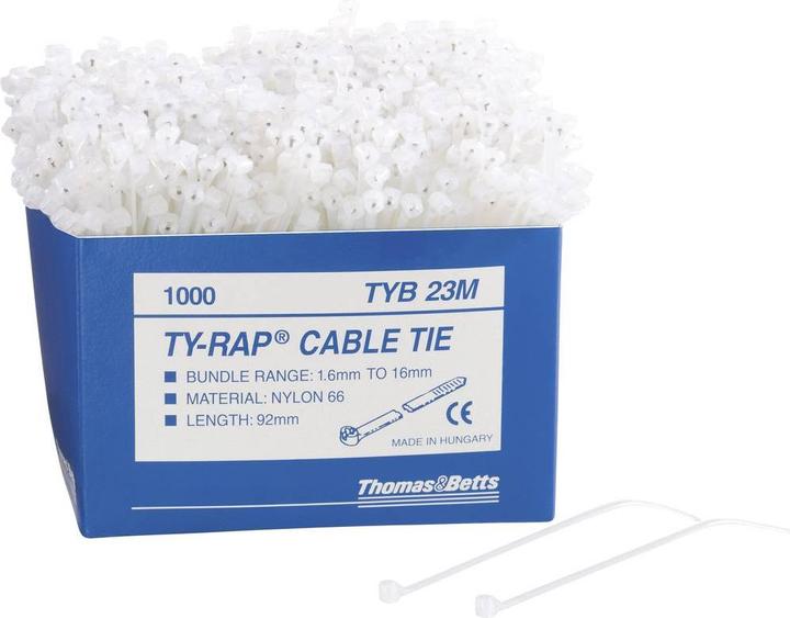 Actual product image ABB Cable Tie Ty Rap® Standard Version (Plastic cable ties, 92 mm, 1000 pcs.)