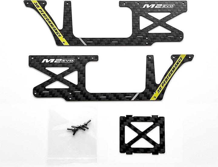 Actual product image OMP Hobby Side plate CFRP Yellow M2 - Evo