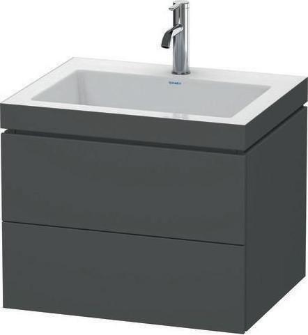 Produktbild Duravit Waschtischunterbau L-CUBE m WT Vero Air 500x600x480mm 1 HL sw hgl