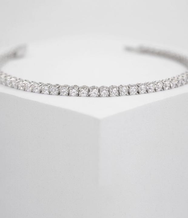 Actual product image Muau Bracelet diamond 5.00ct. white gold 750, 19cm (19 cm, 750/18K white gold)