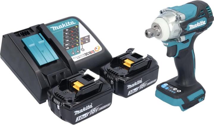 Produktbild Makita DTW 301 RF Akku Schlagschrauber 18 V 330 Nm 1/2" Brushless + 2x Akku 3,0 Ah + Ladegerät (Akkubetrieb)
