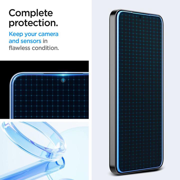 Actual product image Spigen Glas.TR Sam S24 S921 "EZ FIT" 2szt. szkło hartowane AGL07440 (2 Piece, Samsung Galaxy S24)