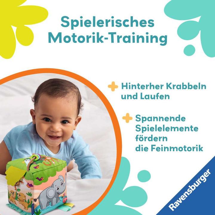 Productafbeelding Ravensburger Motorische vaardigheden muziekspel kubus: Wilde dieren