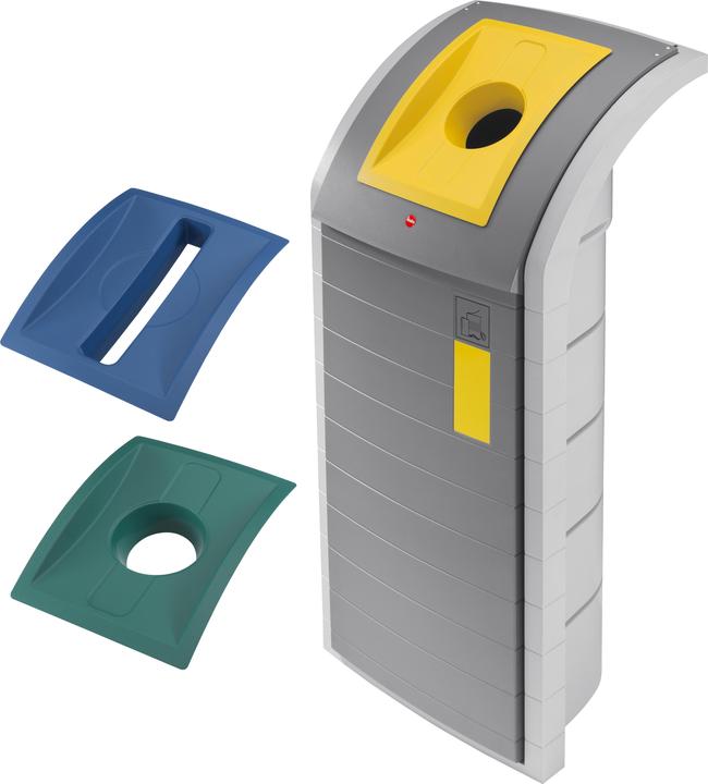 Hailo ProfiLine WSB Design Plus XXXL, raccoglitore di rifiuti, 120 litri, argento (120 l)