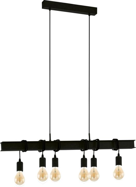Actual product image EGLO Townshend 6 Hanging lamp - E27 - 100.5 cm - Black (E27)