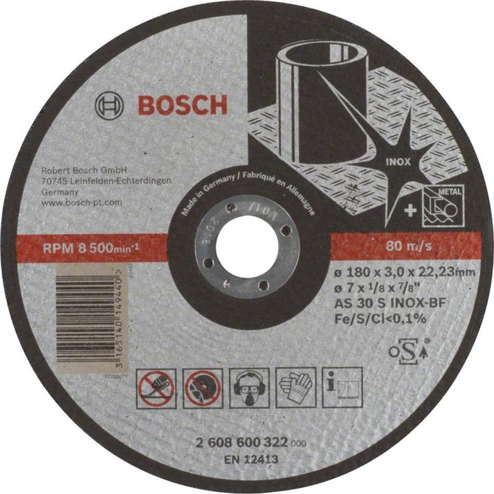 Produktbild Bosch Professional Zubehör PRO Stainless Steel Trennscheibe, 180 x 3 x 22,23 mm