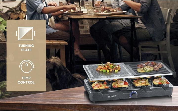 Image du produit Severin RG Gril à raclette avec pierre naturelle à griller et plaque de cuisson