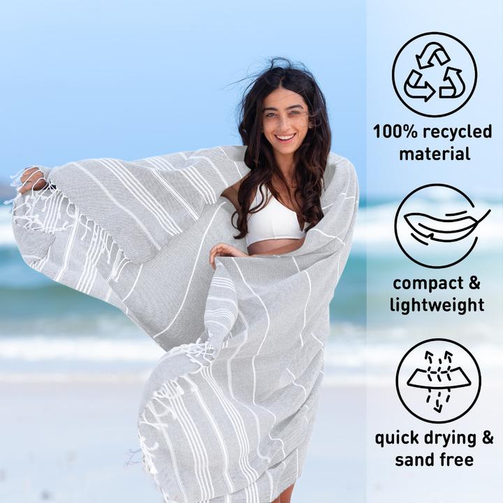 Image du produit Fit-Flip Hamamtuch Baumwolle Recycelt 100x200cm (100 x 200 cm)