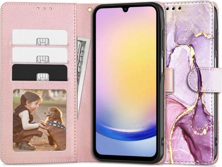 Produktbild Tech-Protect Kaardivahega mobiiliümbris Galaxy A25 Wallet Marble (Samsung Galaxy A25 5G)