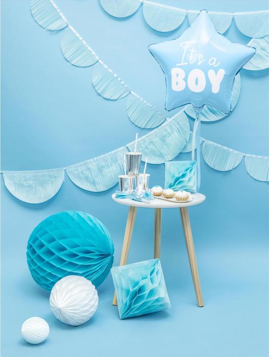 Actual product image Partydeco Party whistle light blue, 12.5 cm, 6 pieces
