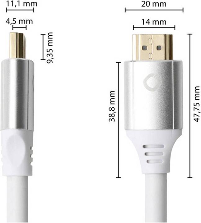 Actual product image Oehlbach TV, Monitor Connection Cable Ultra High Speed HDMI Cable (1.50 m, HDMI)