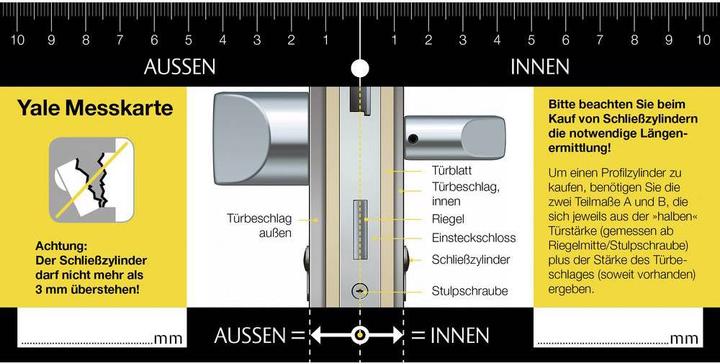 Actual product image Yale Profile double cylinder series 1000, outer / inner dimension: 40/40 mm (Profile cylinder)
