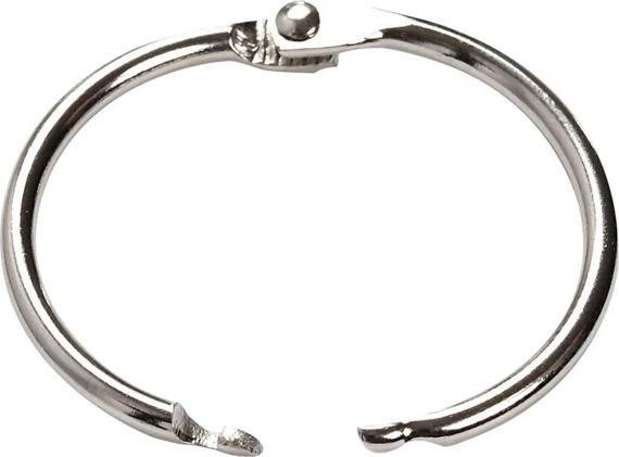 Actual product image Creativ Company Scharnierringe 32mm, Set mit 8 Stück, aus Metall
