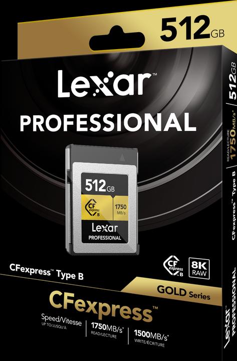 Actual product image Lexar Gold Series (512 GB, CFexpress type B)