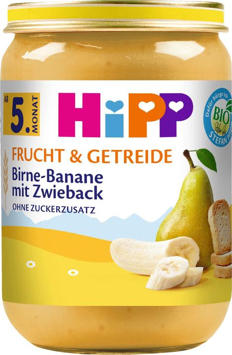 Hipp Frutta e cereali biologici Pera-Banana con Rusk (190 g)