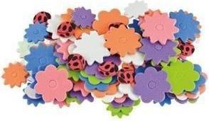 Brewis Schaumstoff-Blumenaufkleber 88 Stk