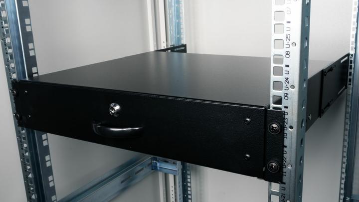 Produktbild equip Schublade für Serverschränke 2U, abschliessbar sw