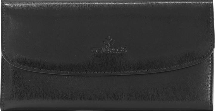 Actual product image Windrose Merino jewellery roll leather 20 cm