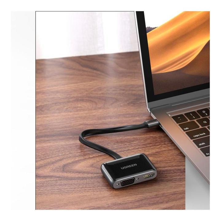 Actual product image Ugreen USB-C to HDMI + VGA Adapter (USB-C, 6 cm)