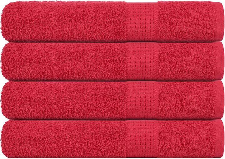 Produktbild VidaXL Handtücher 4 Stk. Rot 100x200 cm 360 g/m² 100% Baumwolle Strandtuch (100 x 200 cm)