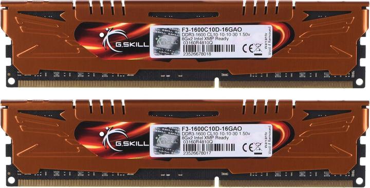 Actual product image G.Skill 16GB PC3-12800 Kit memory module 2 x 8 GB DDR3 1600 MHz (2 x 8GB, 1600 MHz, DDR3-RAM, DIMM)