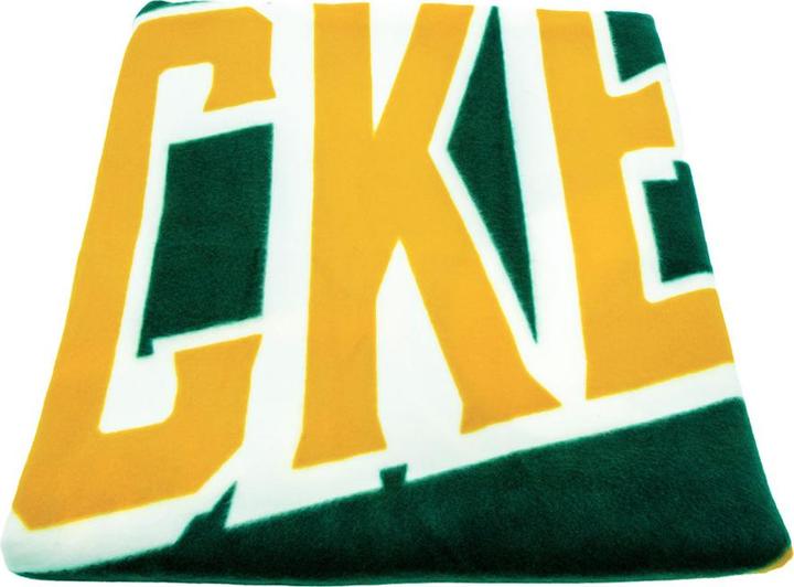Produktbild Green Bay Packers Überwurf Fleece Wappen (150 x 125 cm)